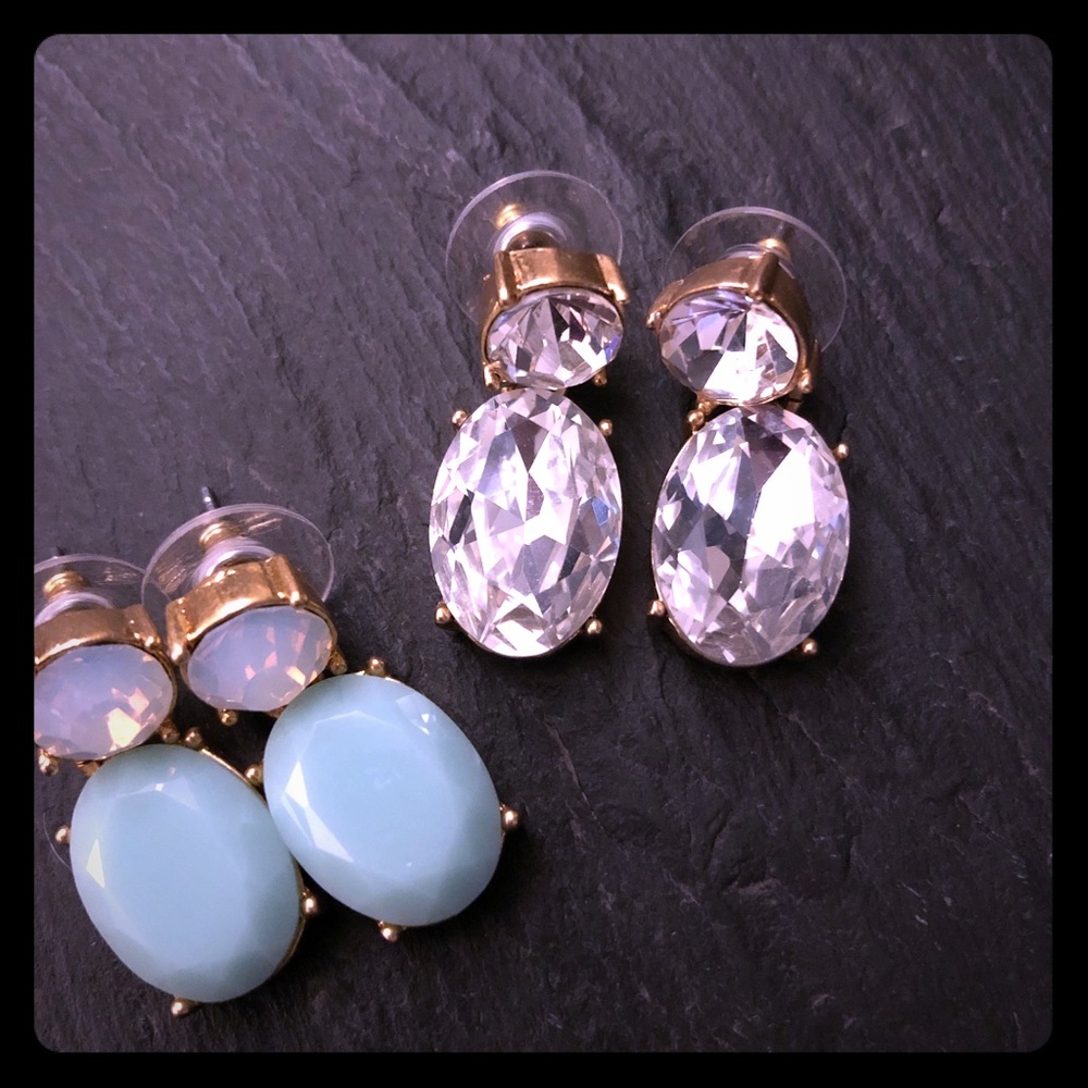 J.Crew Pear Shaped stone drop earrings